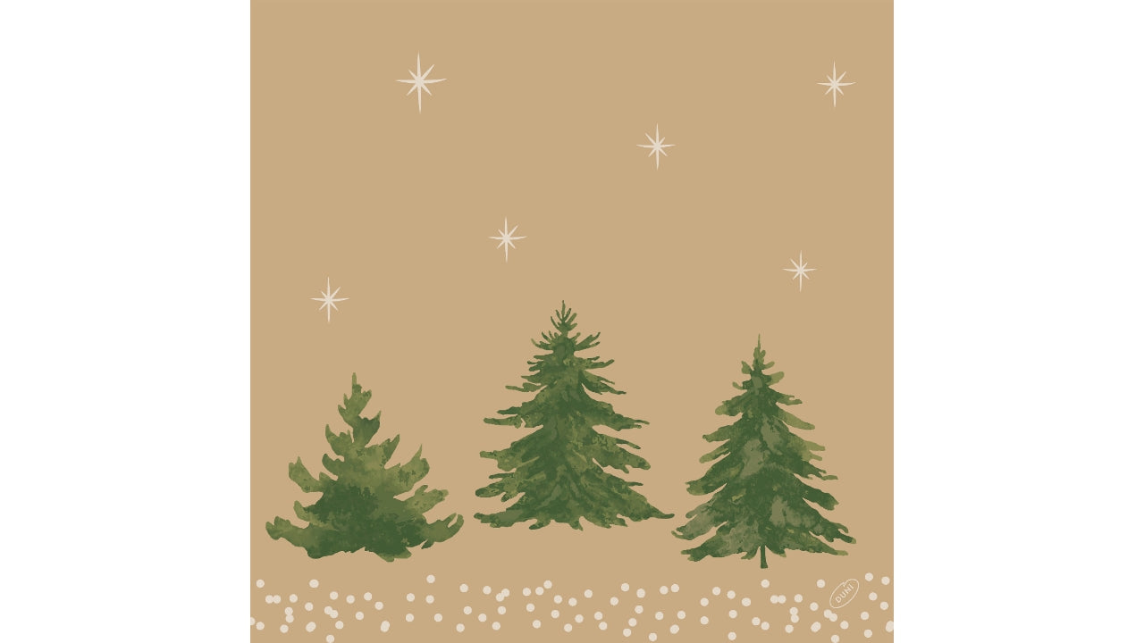 Serviet 40x40cm humble trees 60stk