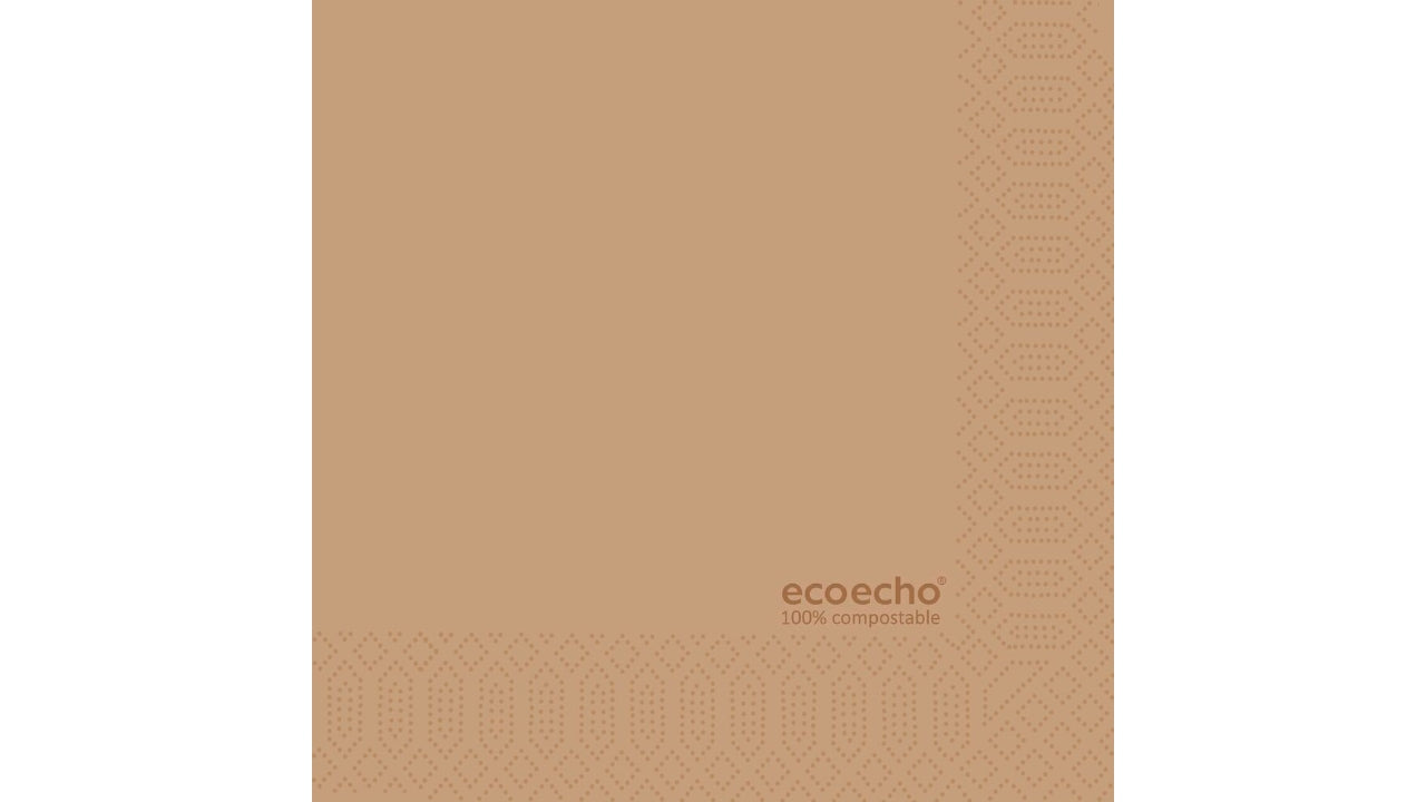 Serviet 2-lag natural brun 24x24cm 300st