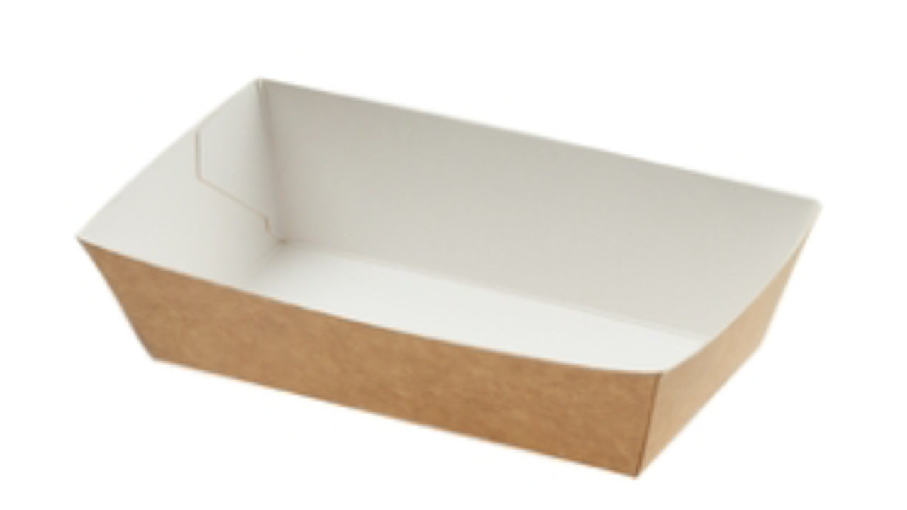 Pommes Frites bakke 00 brun 100stk