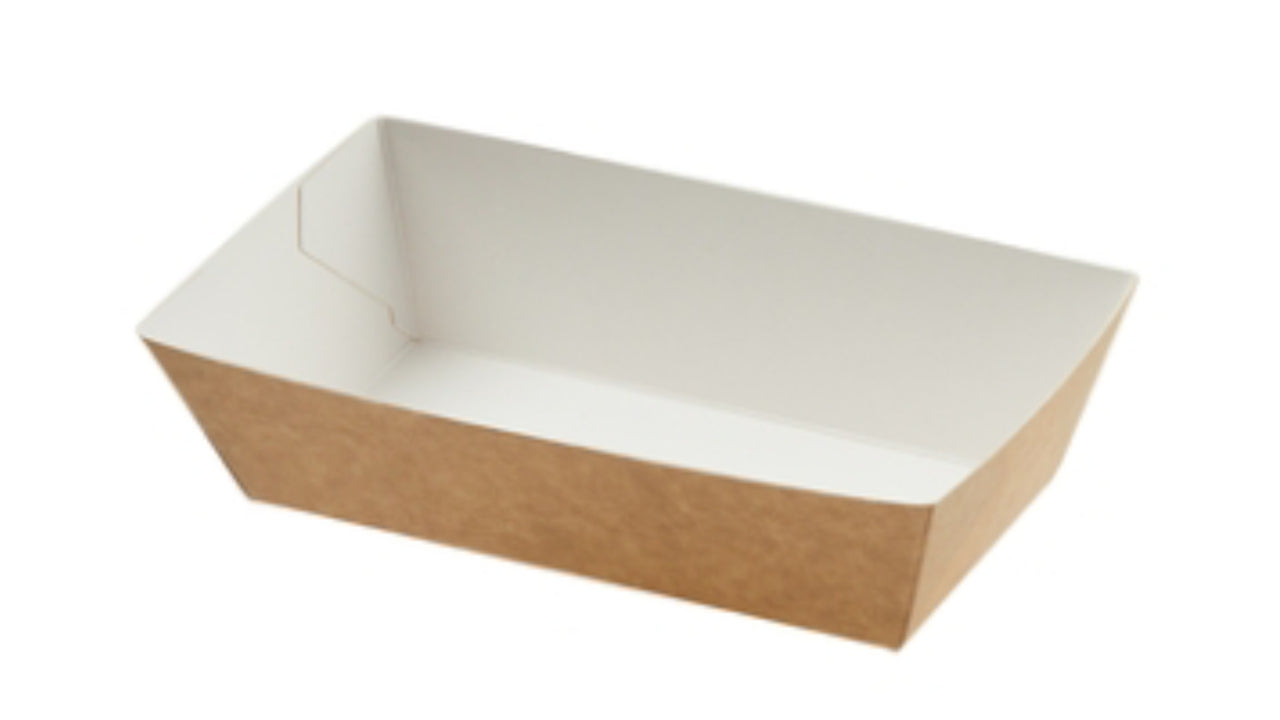 Pommes Frites bakke 01 brun 100stk