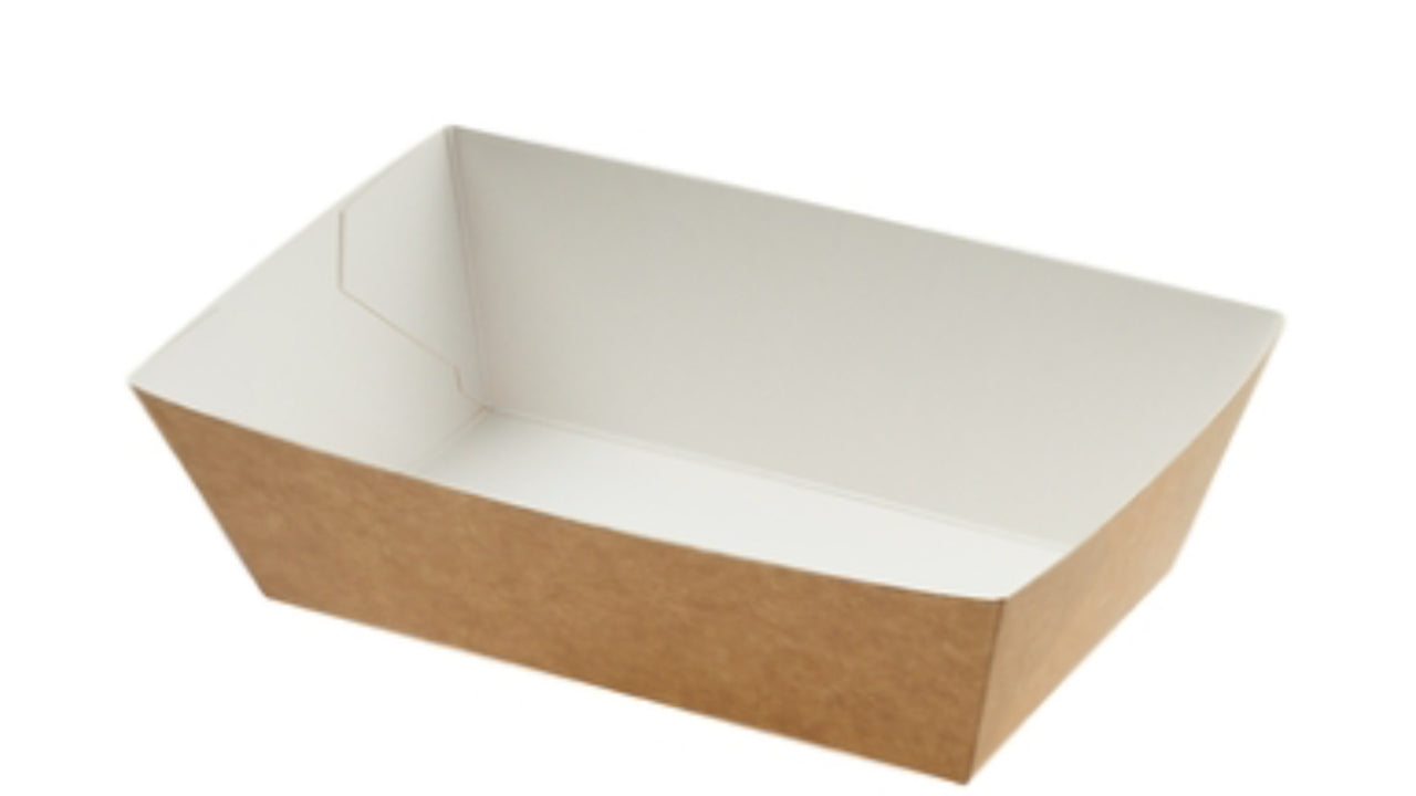 Pommes Frites bakke 02 brun 100stk
