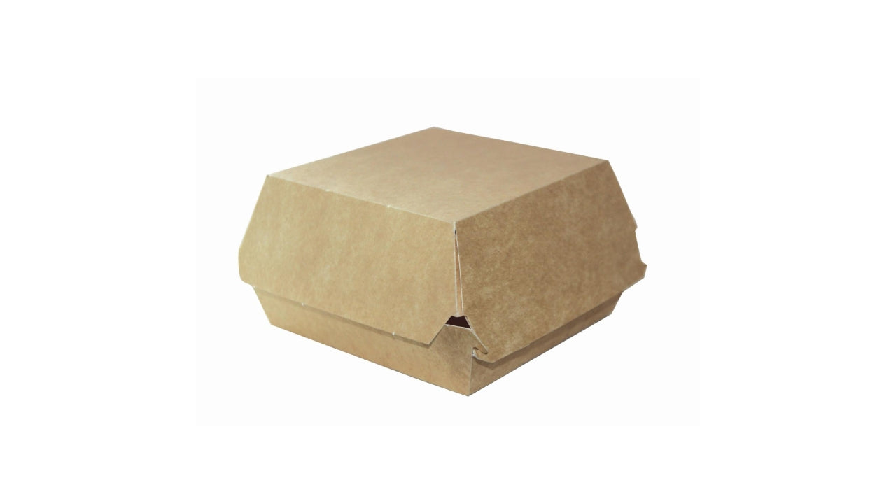 Burgerboks kraft brun/hvid 120stk