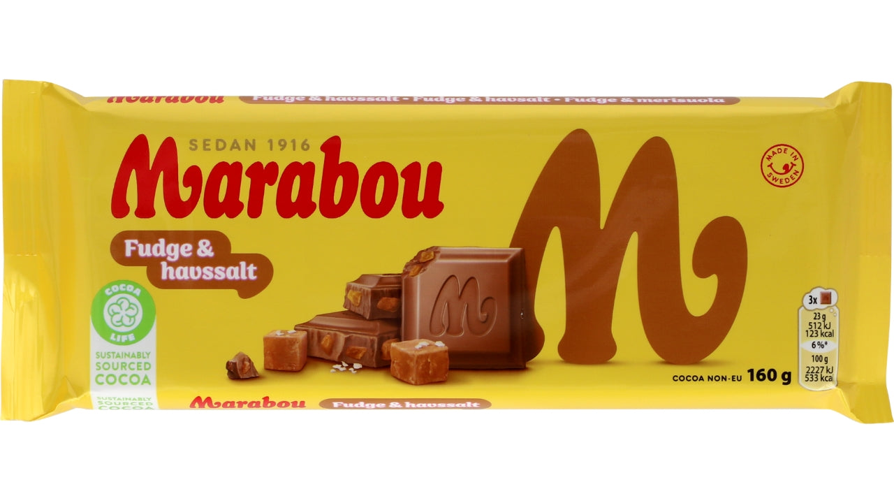 Marabou fudge havsalt 160g