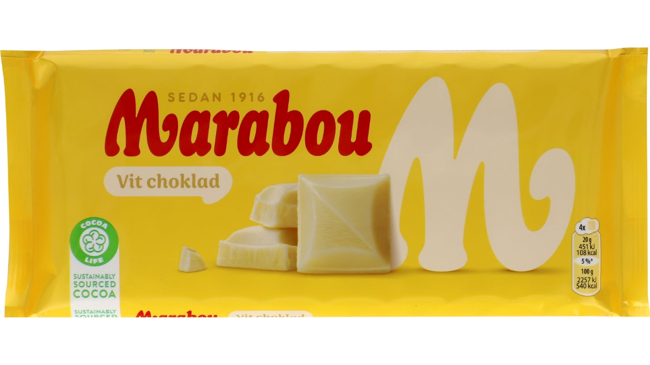 Marabou hvid 180g