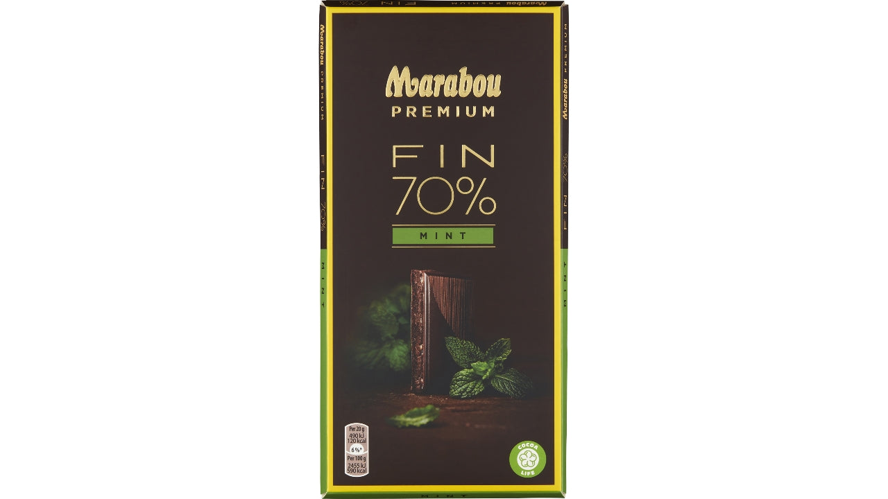 Marabou premium 70% cocoa mint 100g