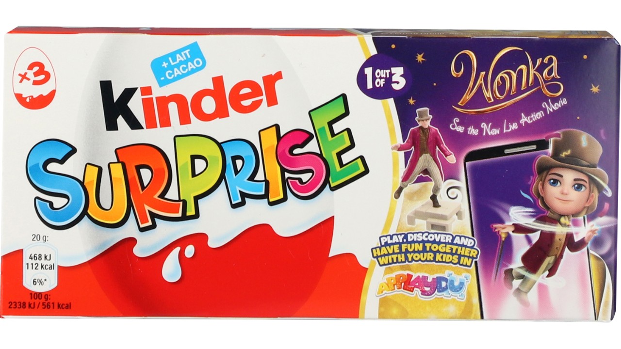 Kinder æg m/legetøj 3pk 60g