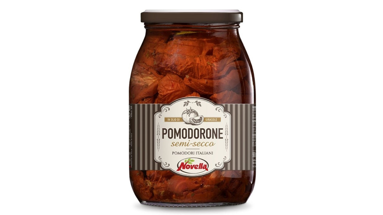 Semi-tørrede tomater i olie 600g