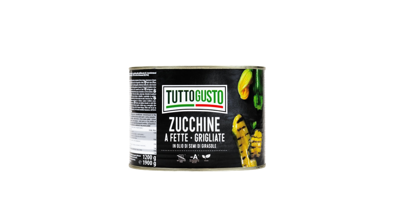 Grillede courgetter i olie 1,9/1,2kg