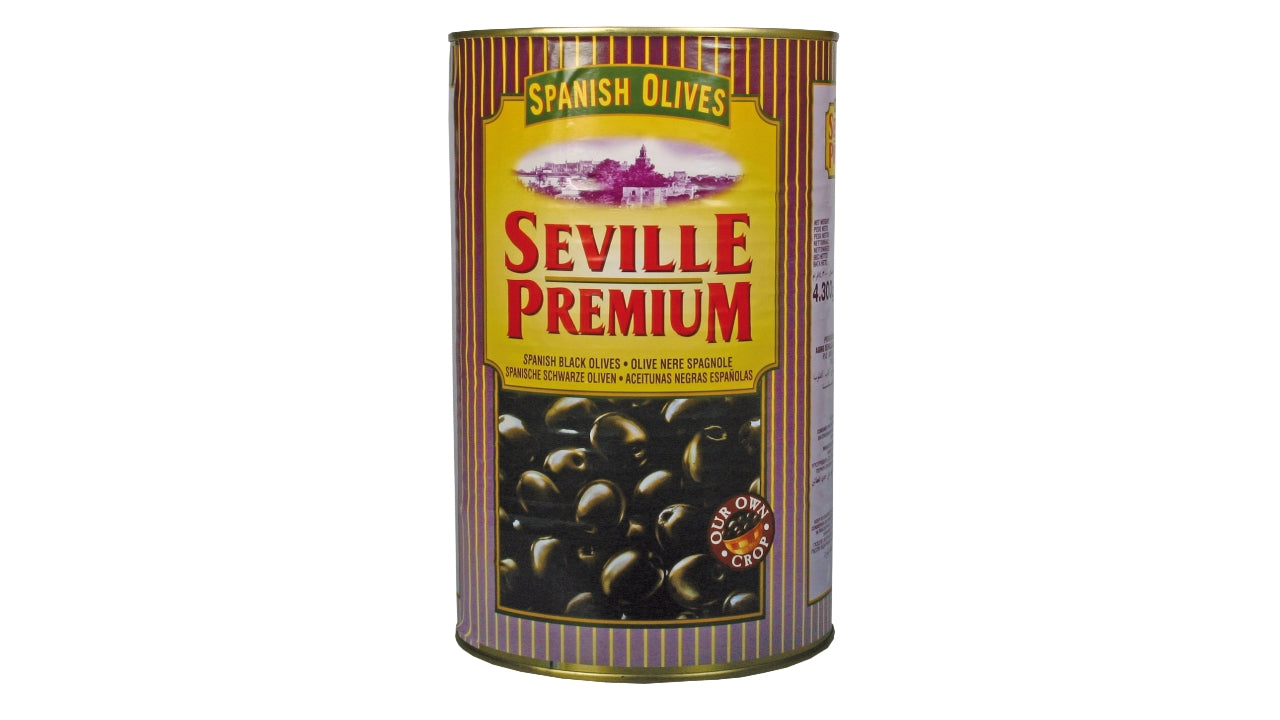 Sorte oliven m/sten 4,3kg/2,75kg