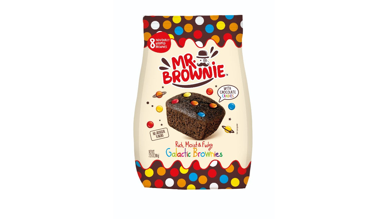 Chokolade brownie Galactic indpak 8x25g