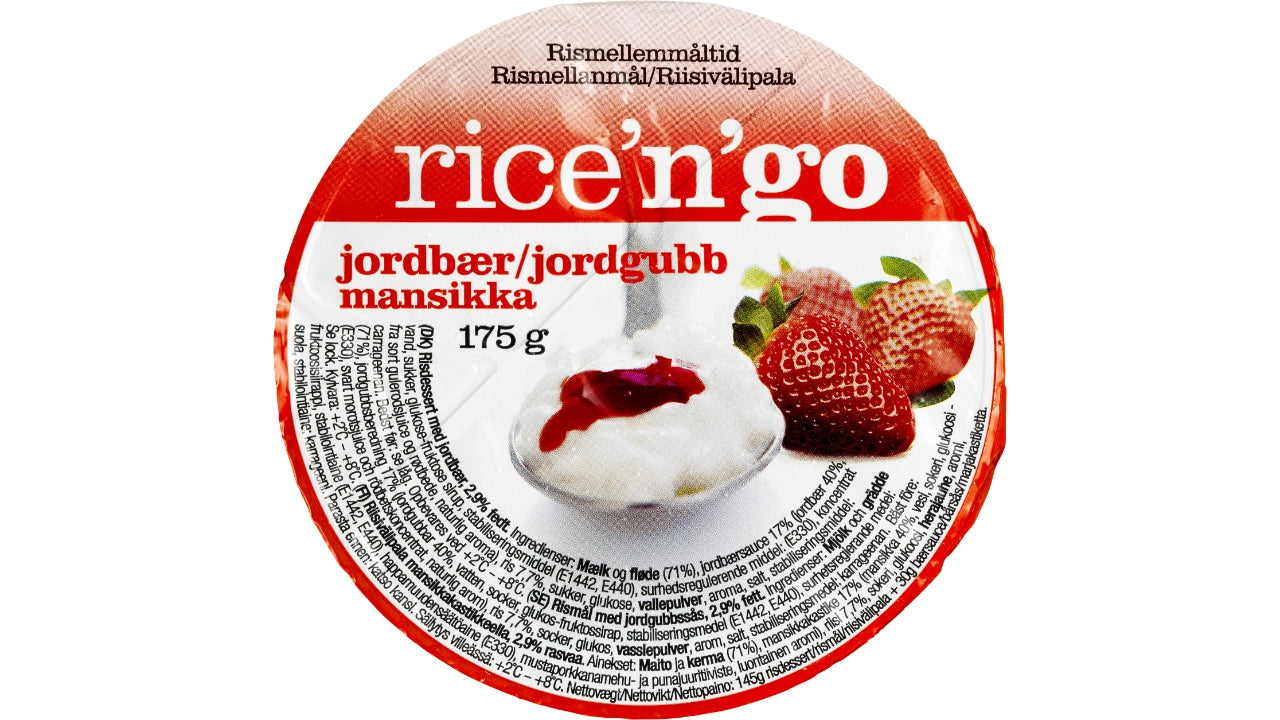 Rice n'go jordbær 175g
