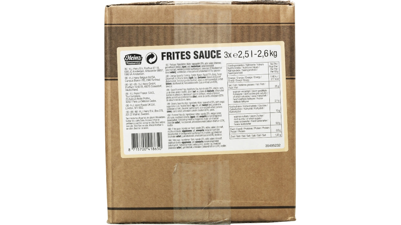 Heinz pommes frites sauce 3x2,5l