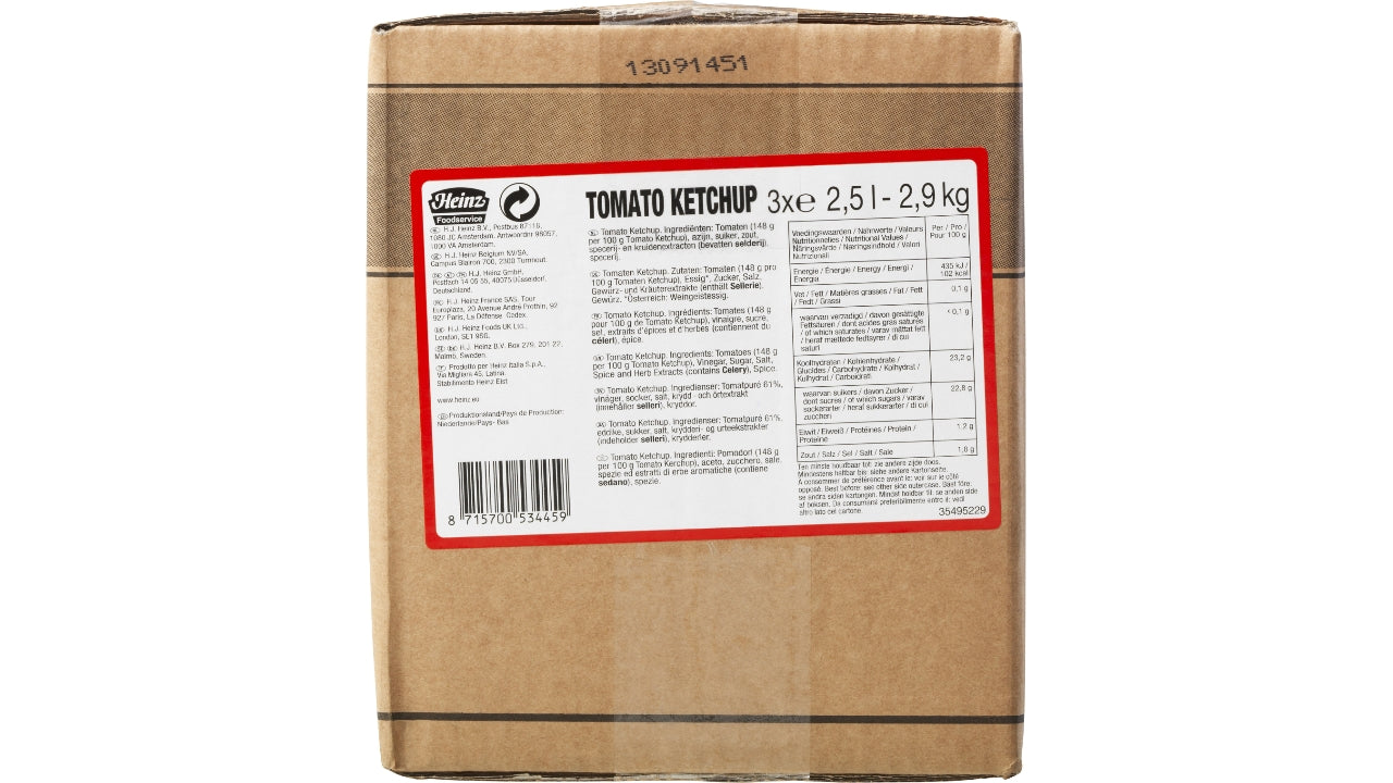 Heinz tomatketchup i pose 3kg