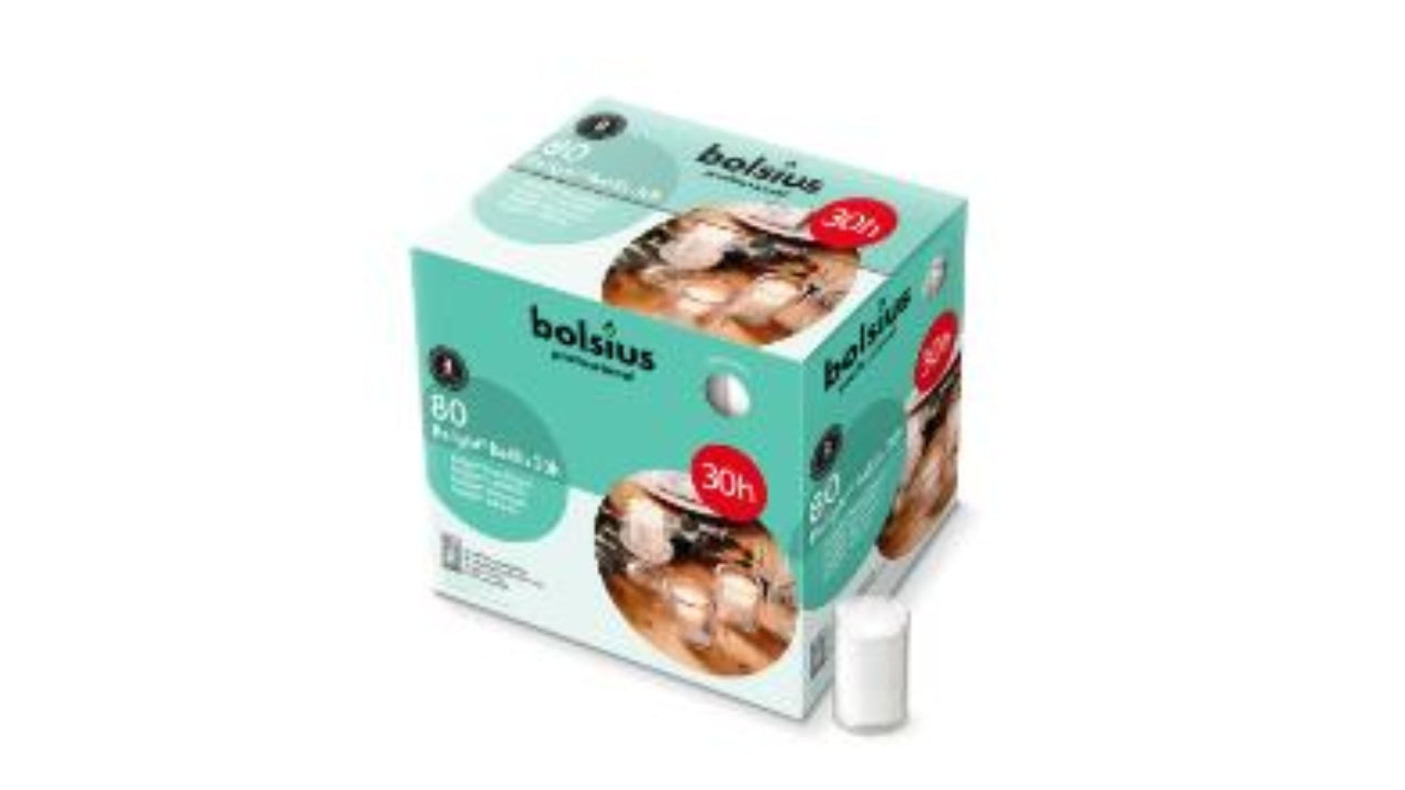 Refill relight til glaslys klar 80stk