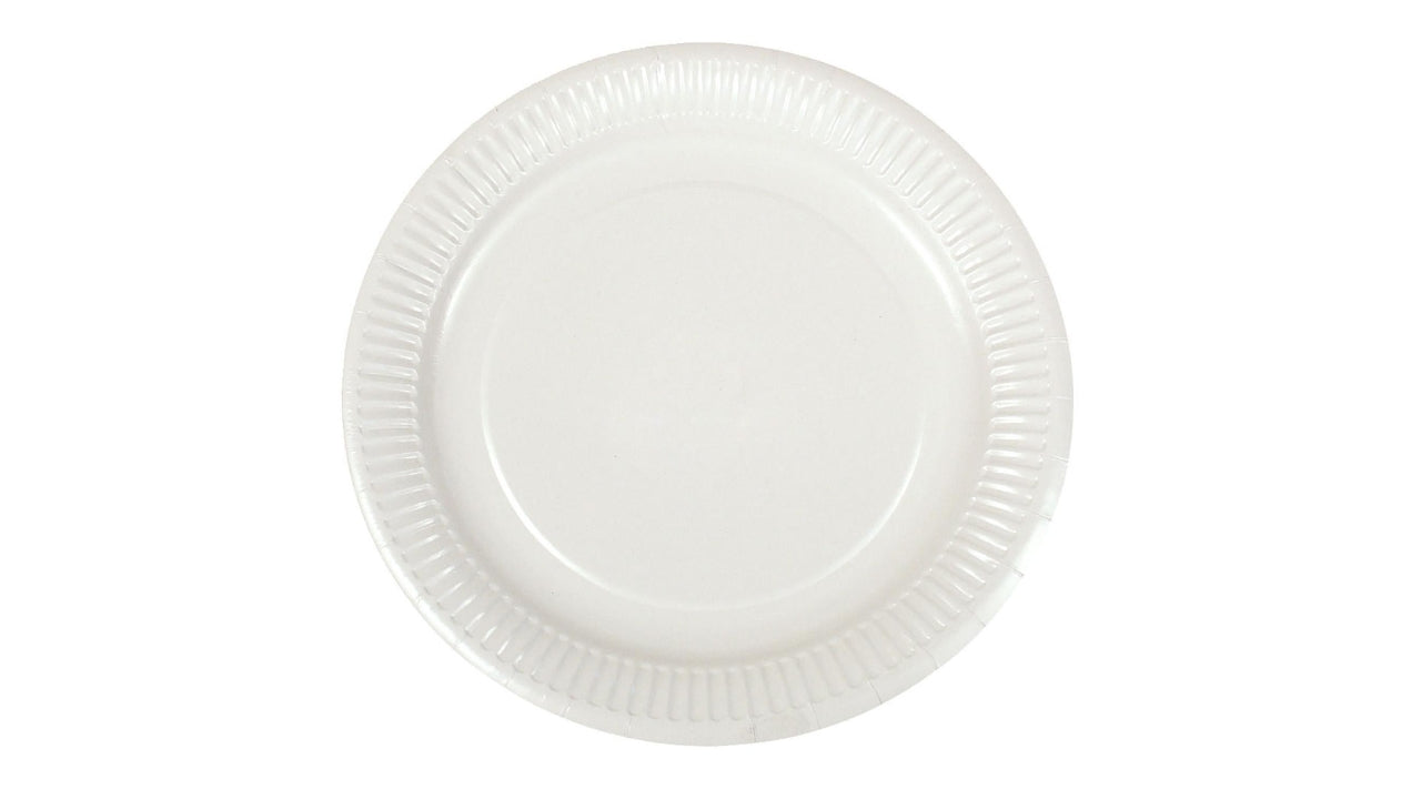 Paptallerken Verive Ø23xH1cm 50stk hvid