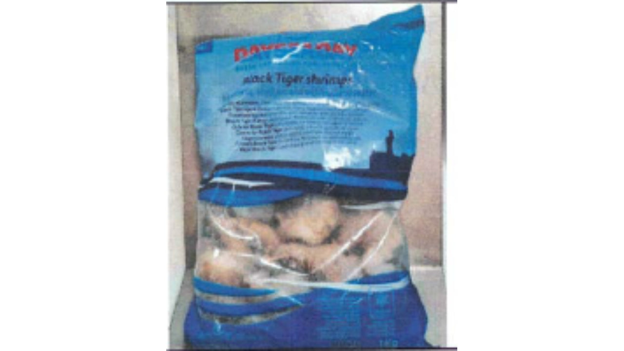 Sorte tigerrejer 8/12 25% 1000g/750g