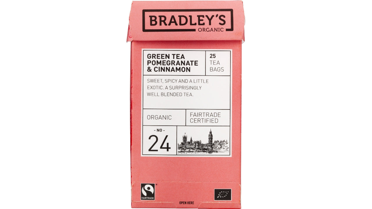 Øko Green tea pomeg/cinnam 25 breve