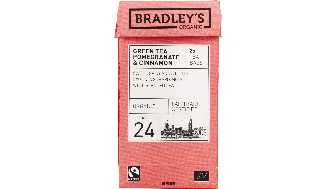 Øko Green tea pomeg/cinnam 25 breve