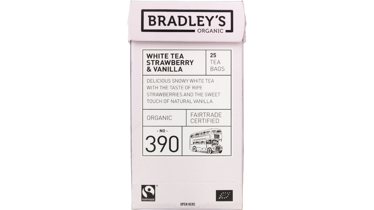 Øko White tea strawb/vanilla 25 breve