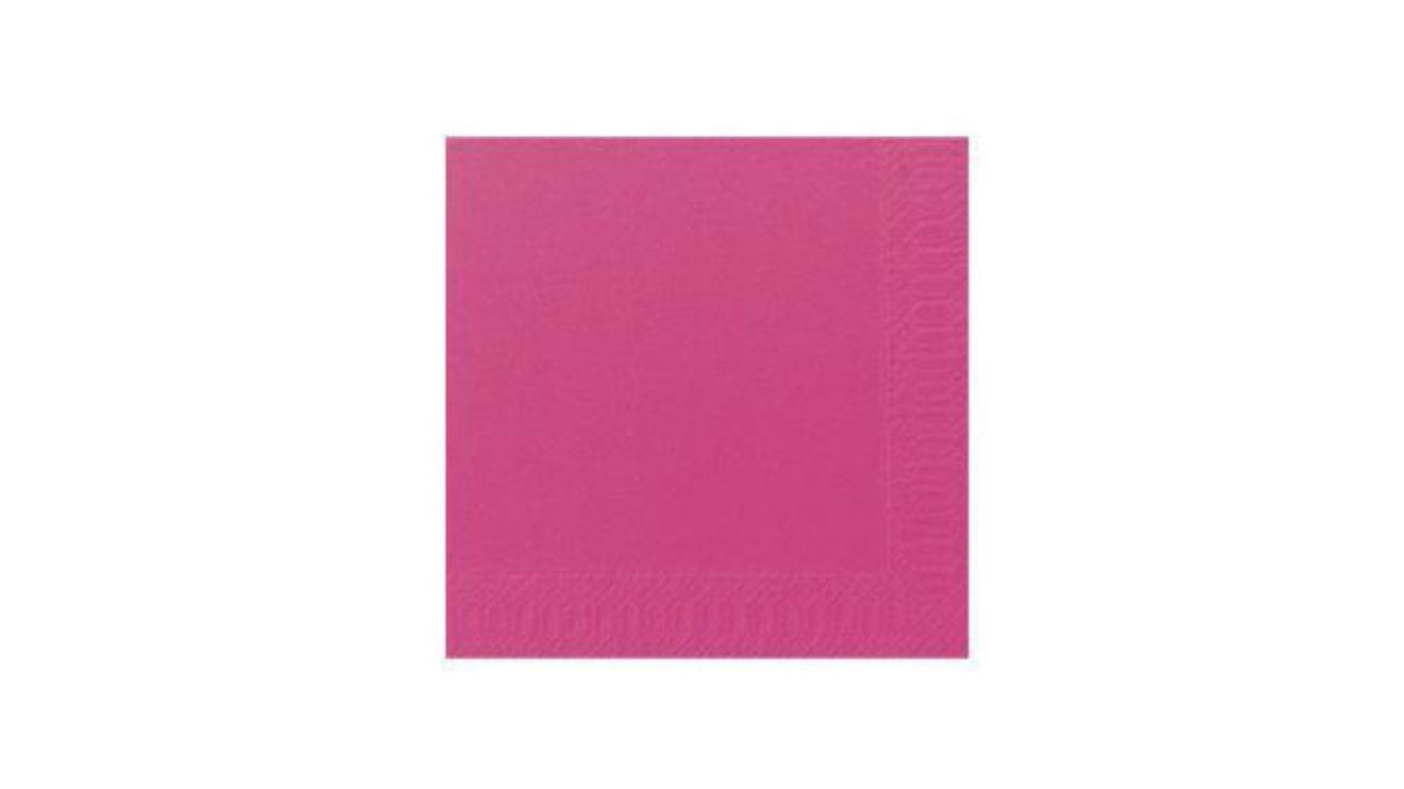 Serviet 3-lags 24x24cm fuchsia 250stk