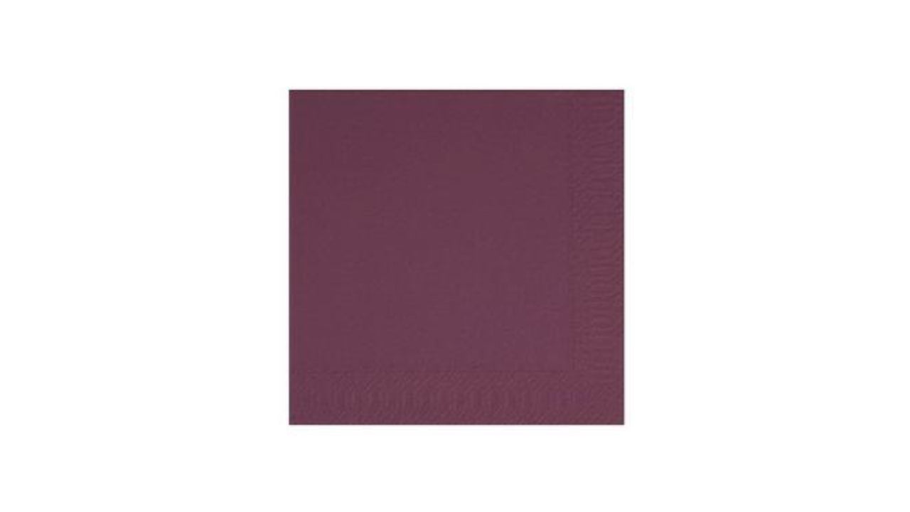 Serviet 3-lags 24x24cm plum 250stk