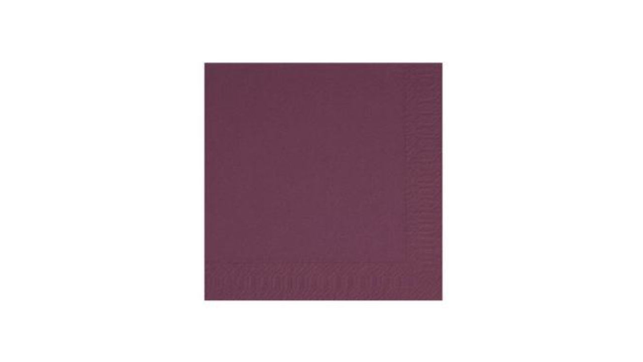 Serviet 3-lags 33x33cm plum 125stk