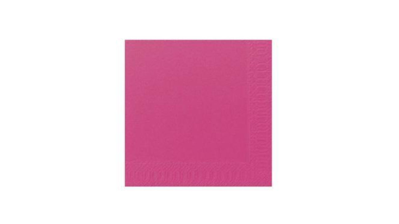 Serviet 3-lags 33x33cm fuchsia 125stk