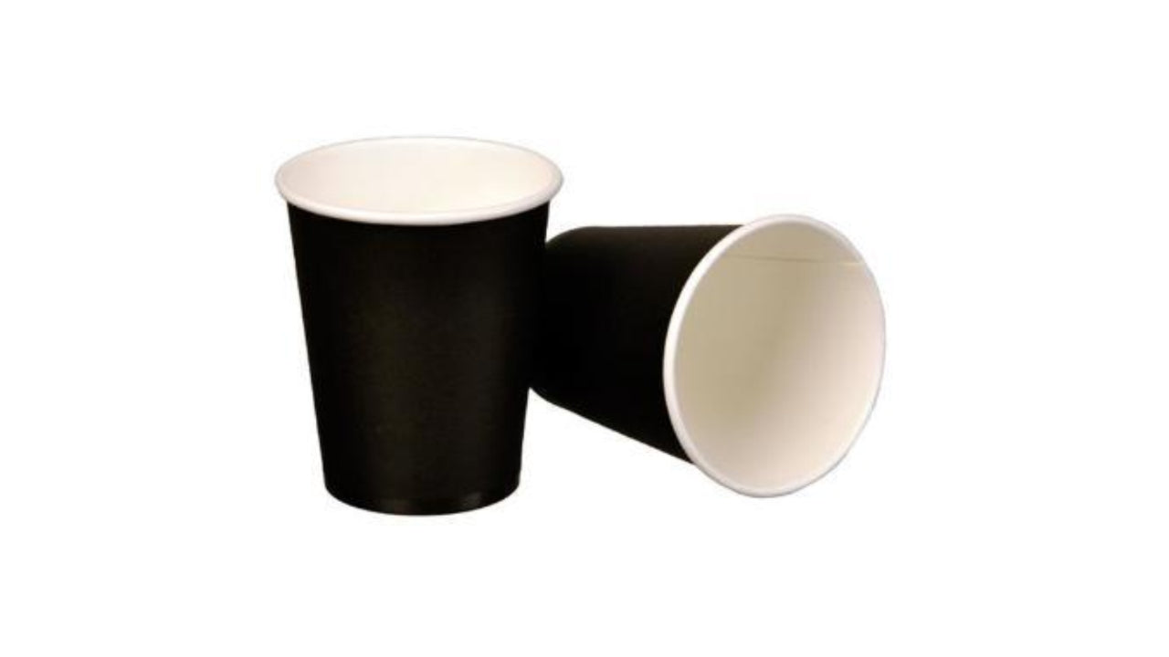 Kaffebæger pap 8oz sort 50x25cl