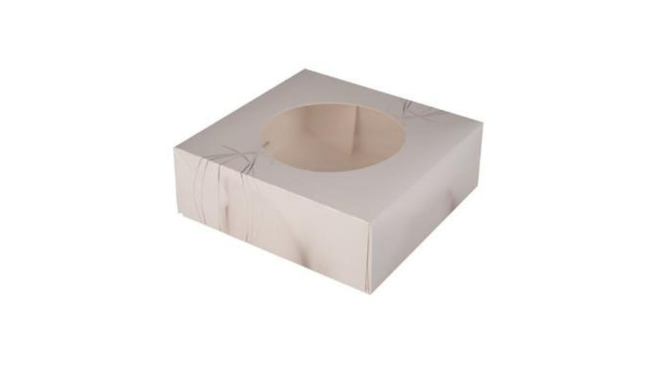 Kageæske m/rude 230x230x80mm 100stk