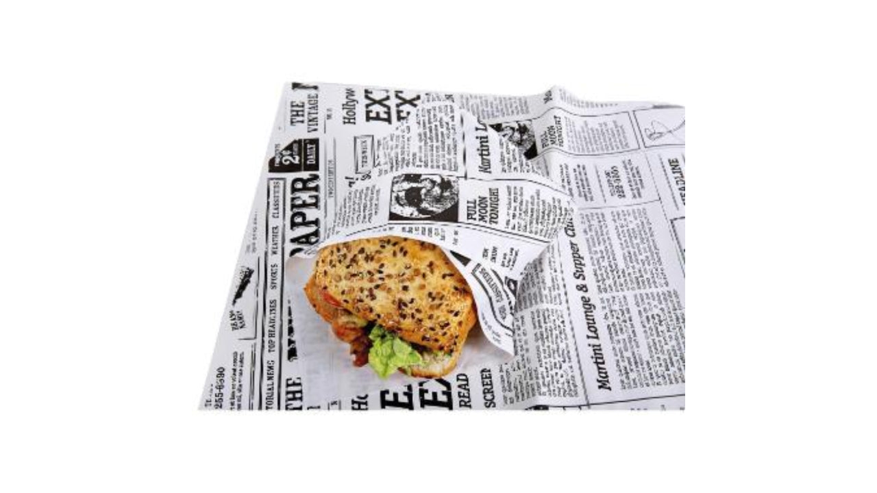 Sandwichpapir old news 37x50cm 1000stk
