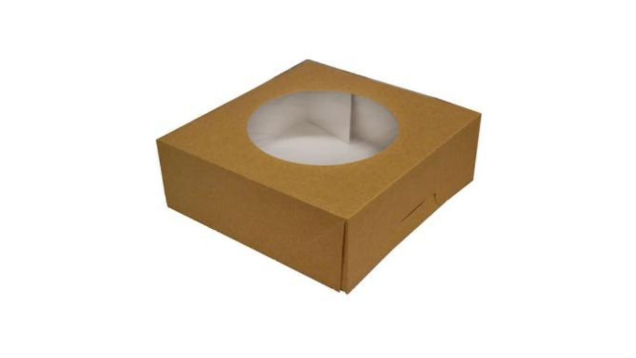 Kageæske med hængslet låg og rude 100stk