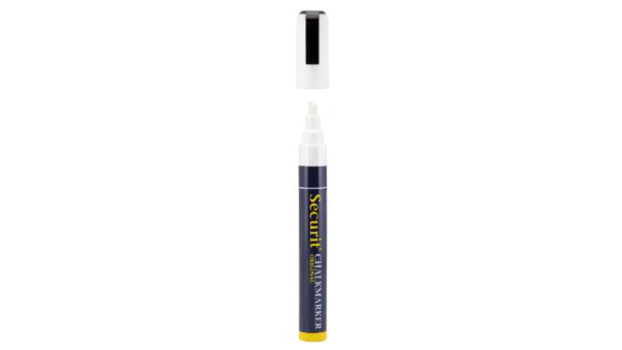 Tuschpen 1stk Securit medium hvid