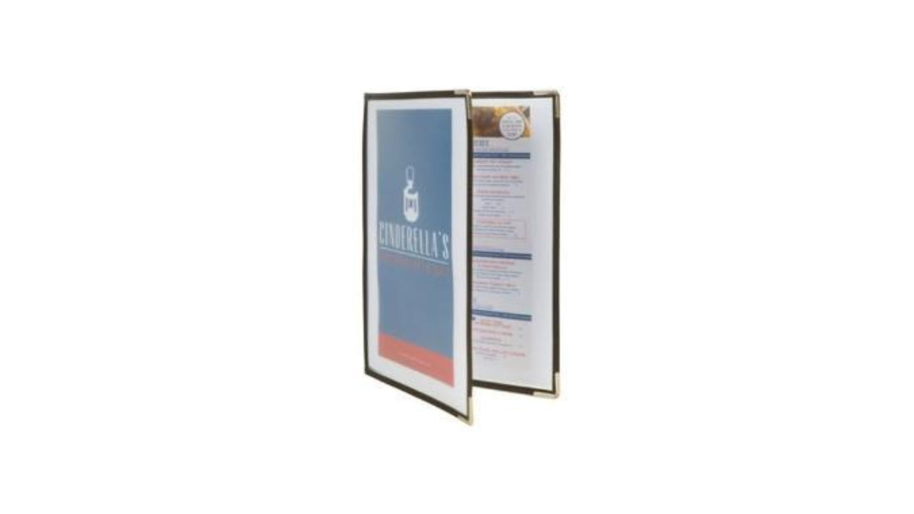 Menu kortholder dobbelt Securit A4