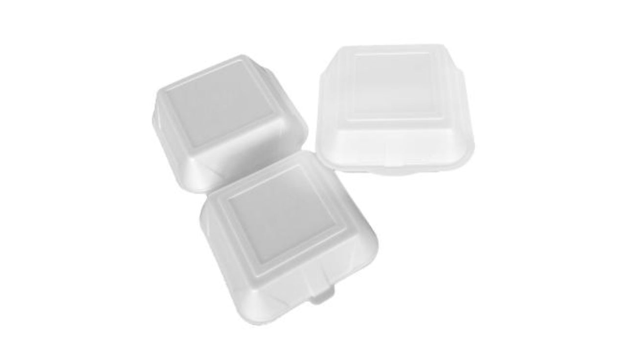 Burgerboks skum XXL hvid  215x210x108mm