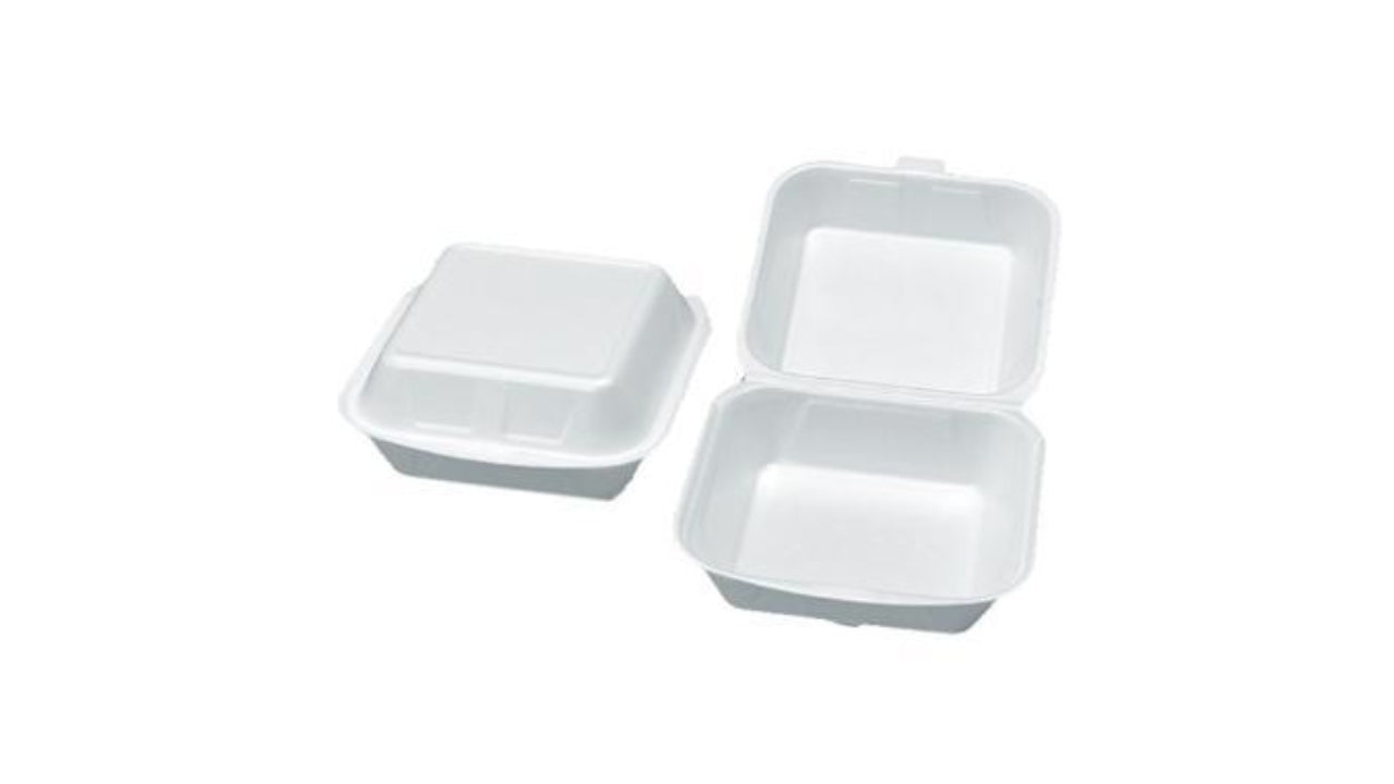Burgerboks 100stk skum 190x186x108mm