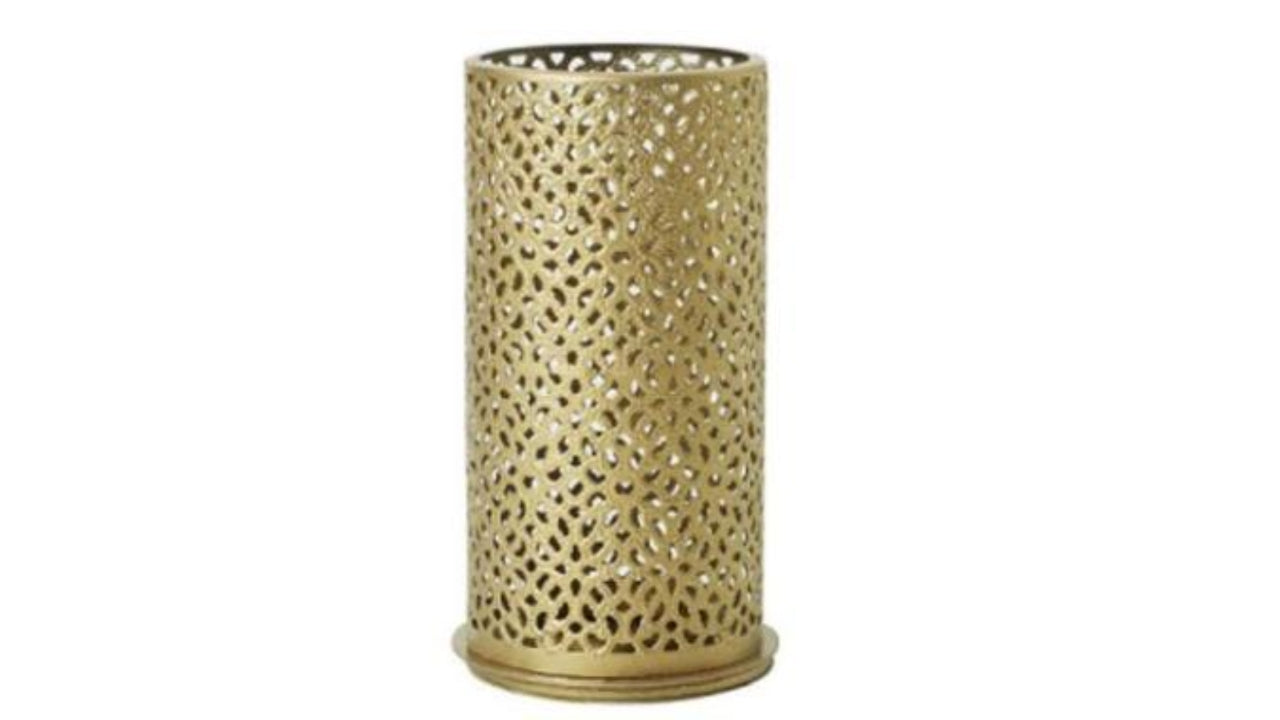 Bliss lysestage guld 140x75mm
