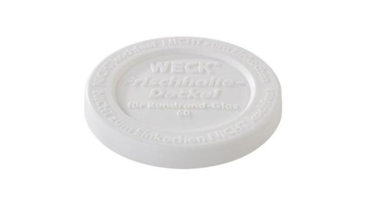 Låg plast hvid til weck ø6,7cm 5stk
