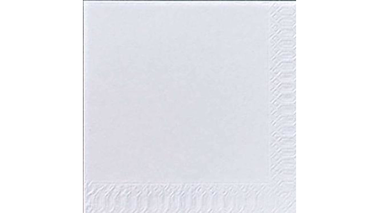 Serviet 33x33cm 1 lag hvid 600stk