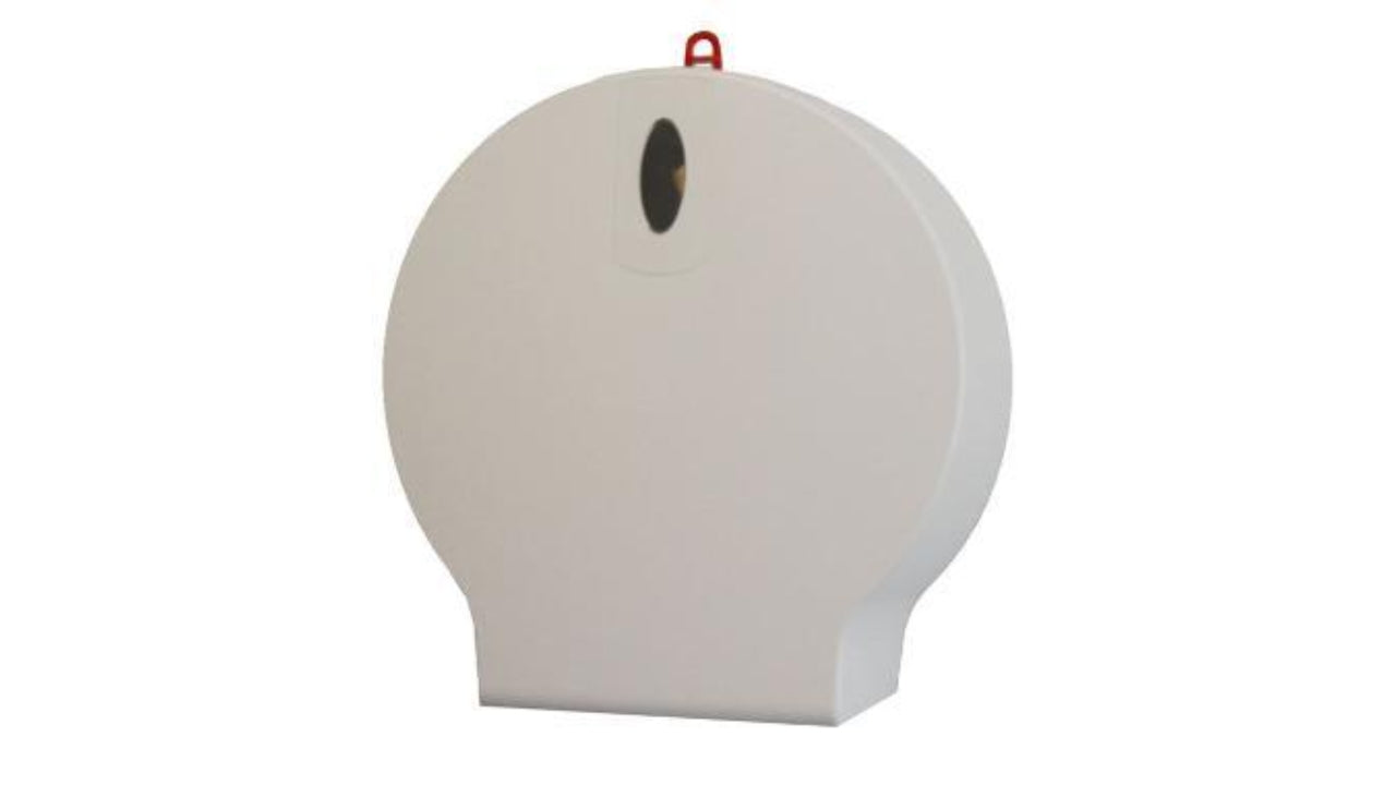 Dispenser toiletpapir mini hvid plast