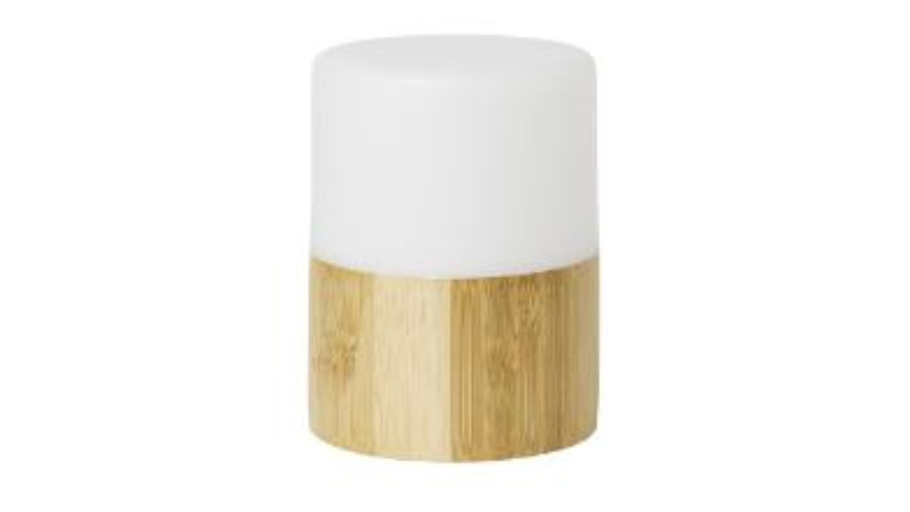 Lysestage LED bamboo bright 105x75mm