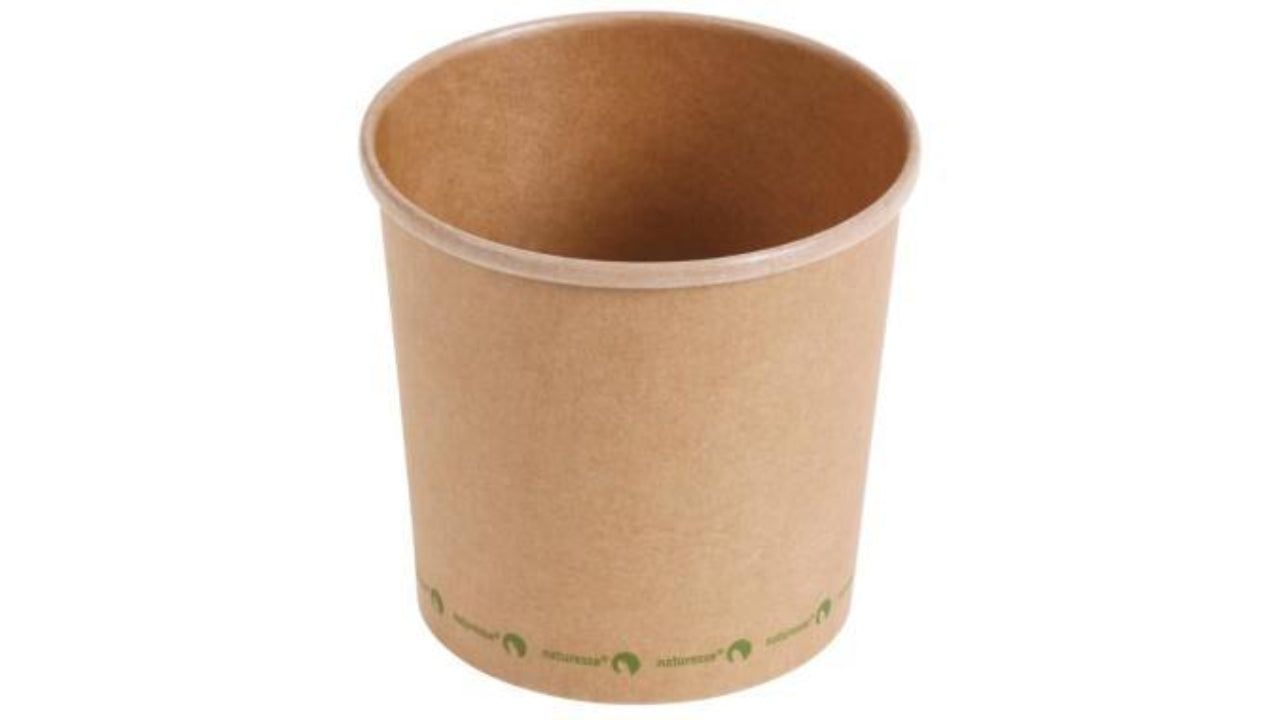 Papbæger Soup To Go rund 750ml brun