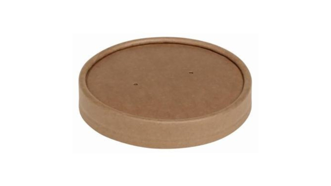 Paplåg til Soup To Go bæger Ø118mm brun