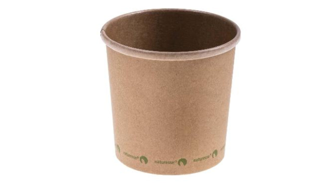 Papbæger Soup To Go rund 360ml brun