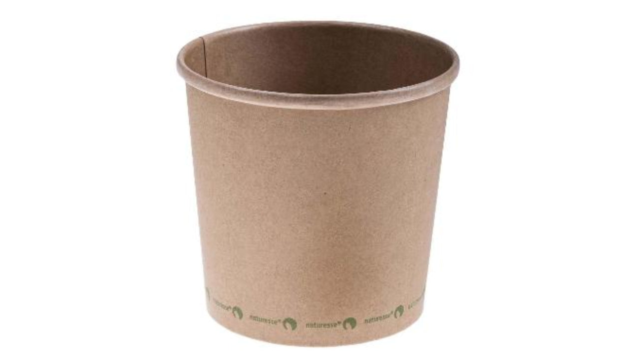 Papbæger 950ml brun 25stk soup to go