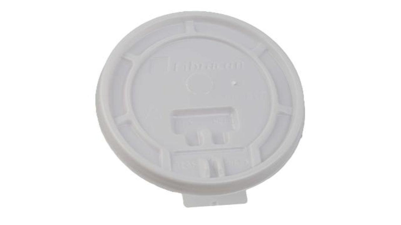 Plastlåg fladt med drikkeklap 100stk