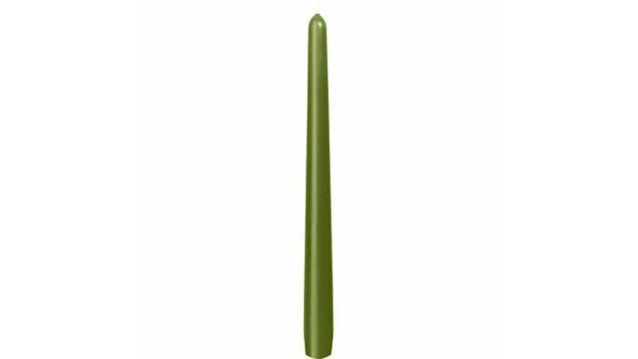 Antiklys løv grøn 245x22mm 50stk