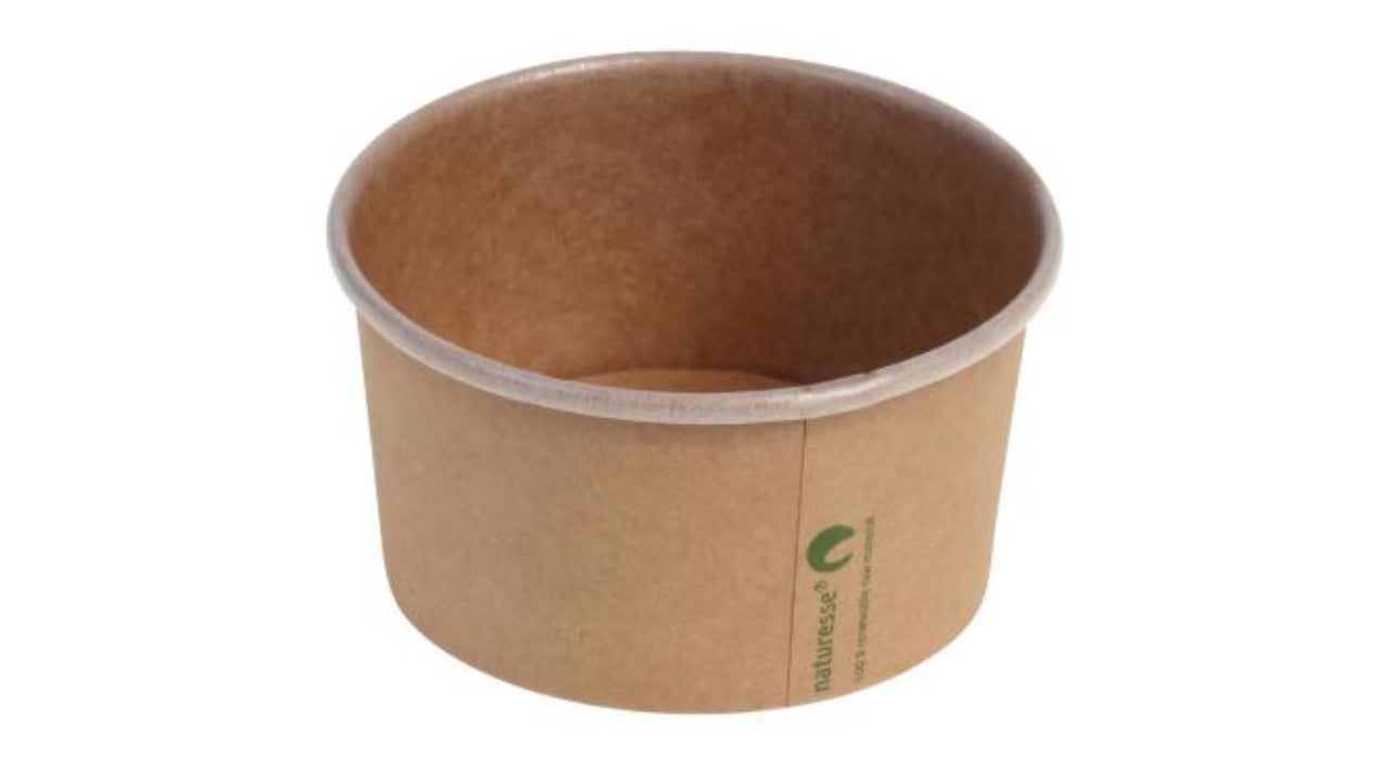 Isbæger 50stk 240ml Ø96x52mm kraft pap