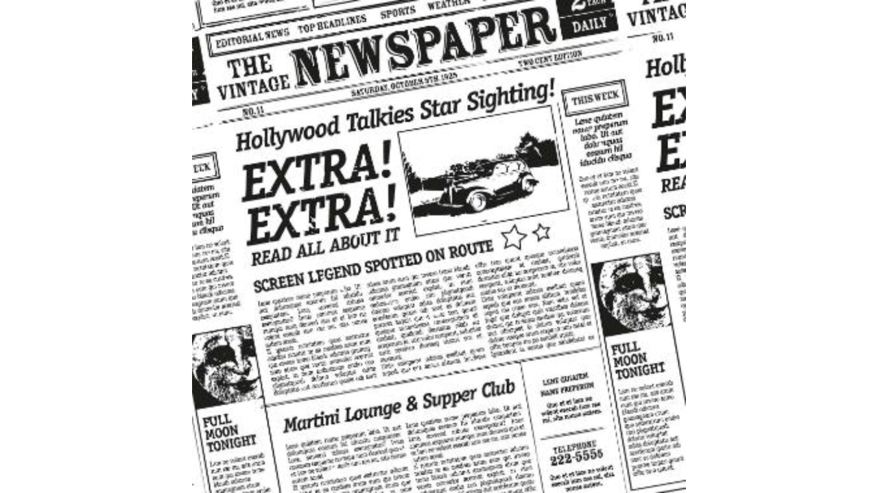 Burgerpapir Old News 300x300mm 1000stk