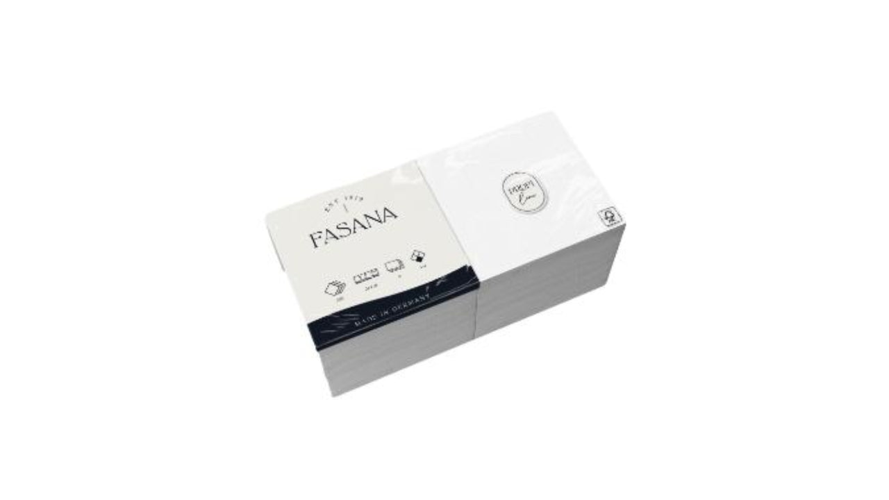 Serviet fasana 24x24cm 3lag hvid 250stk