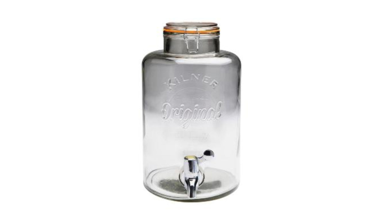 Glasbeholder med taphane Kilner 8L